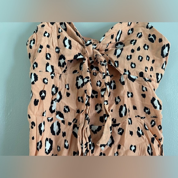 NWOT GB by Gianni Bini pink cheetah print summer dress with knot tie by bust. - Picture 7 of 10